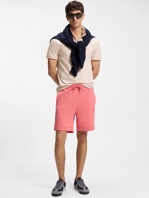 BOSS Passerzip Polo Half Zip Rosa Model / Voorkant