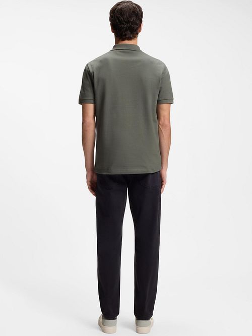 BOSS Passerzip Half Zip Polo Öppen Grön Model / Achterkant