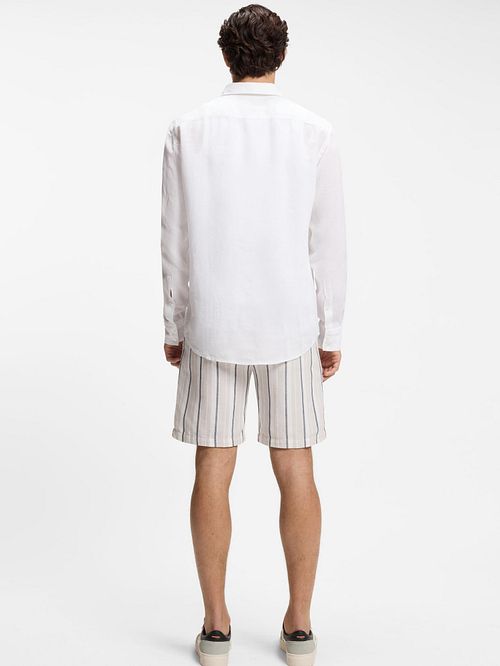 BOSS Relegant Shirt Linen White Model / Achterkant