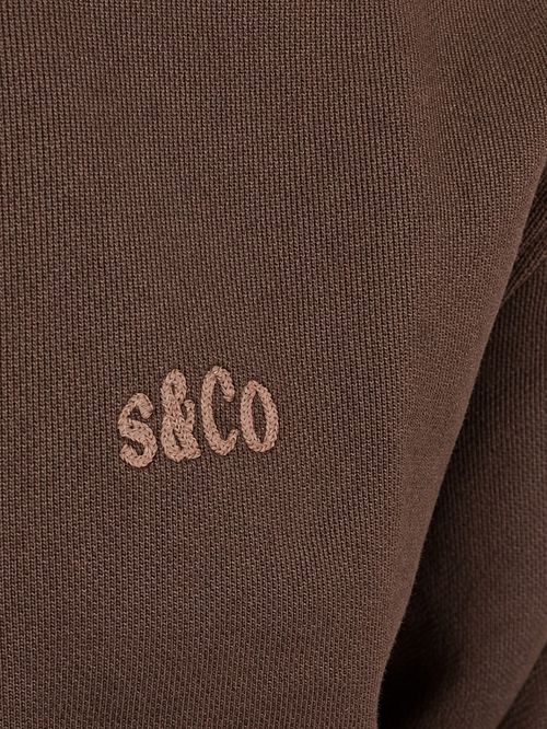 Supply & Co Sweat Polocollar Zip Aarav Brown