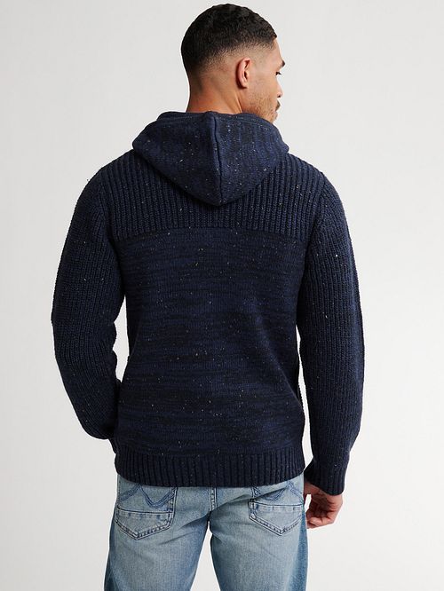 Cardigan a trecce Petrol Anchorage Navy Model / Achterkant