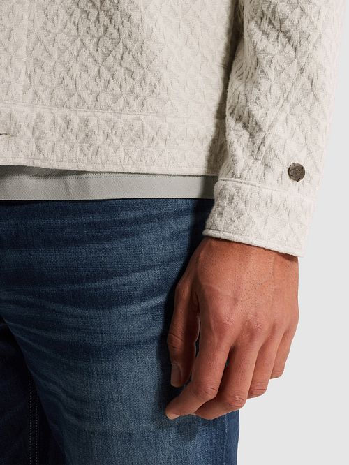 Cast Iron Hemdjacke Jacquard Ecru