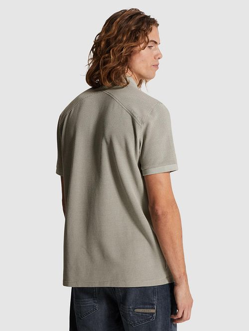 Cast Iron Polo De Punto Greige Model / Achterkant