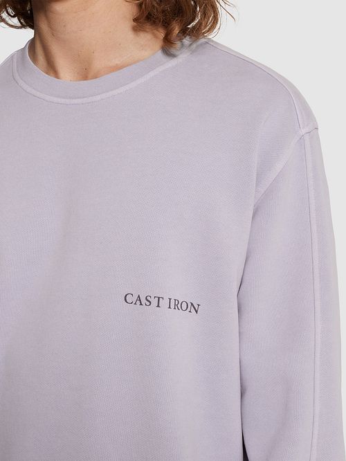 Bluza Cast Iron z okrągłym dekoltem w kolorze liliowym Model / Detail
