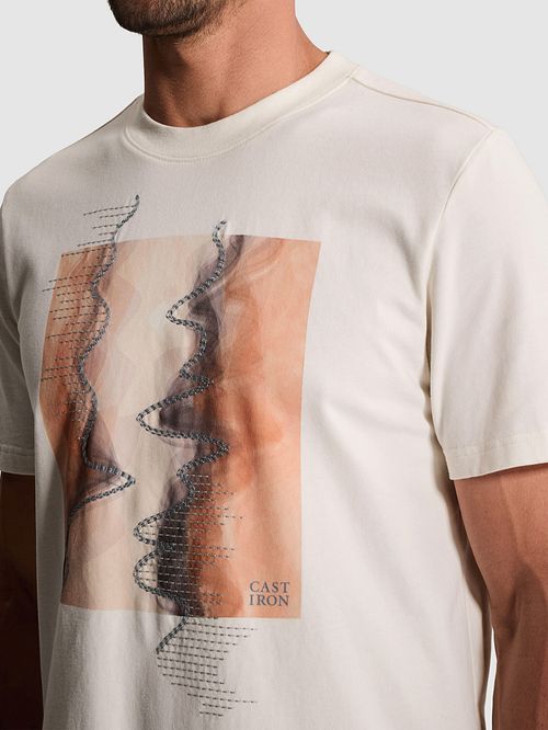 Cast Iron T-shirt Print White Down