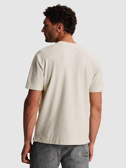 Cast Iron T-Shirt Stampa Ecru Model / Achterkant