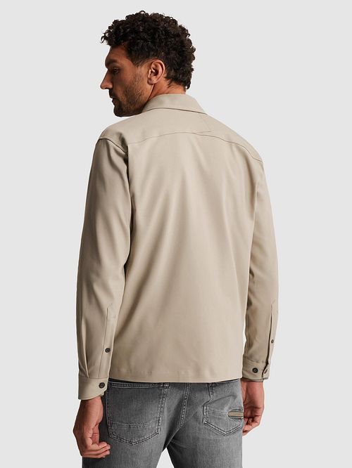 Cast Iron Tech Overshirt Cremallera Beige Model / Achterkant