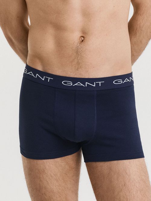 Gant Boxershorts Trunk 3-Pack Donkerblauw Model / Detail