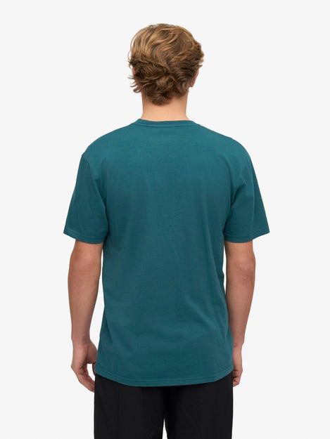 Colorful Standard T-shirt Ocean Groen Model / Achterkant