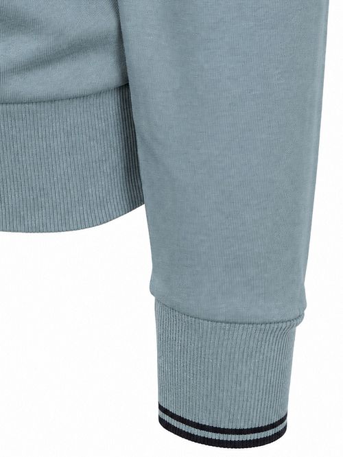 Fred Perry Longsleeve Half Zip Polo Shirt Blue