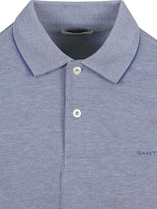 Gant 2Tone Piqué Poloshirt Blauw Product / Detail