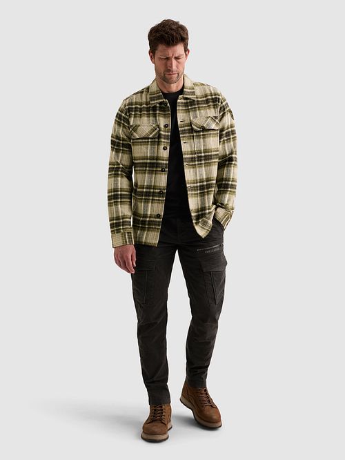 PME Legend Overshirt Brushed Check Loden Green