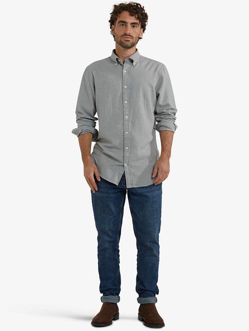 McGregor Overhemd Flanel Melange Grijs Model / Voorkant