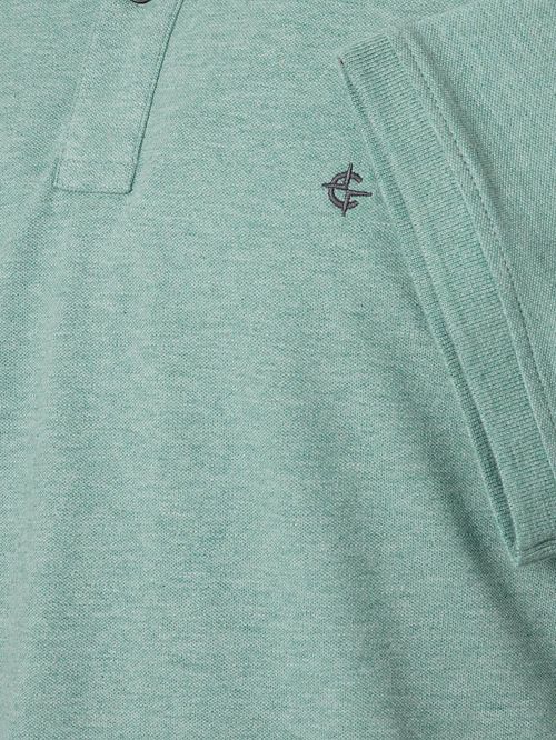 CASAMODA Polo Stretch Melange Grøn Product / Detail