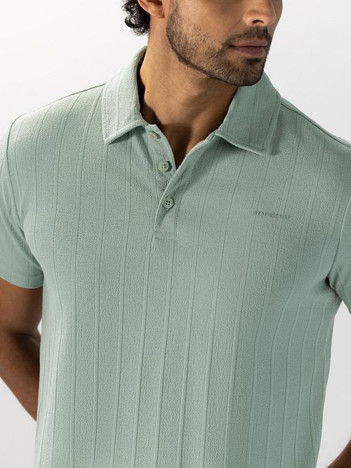 State of Art Poloshirt Jersey Drop Needle Jade Model / Detail