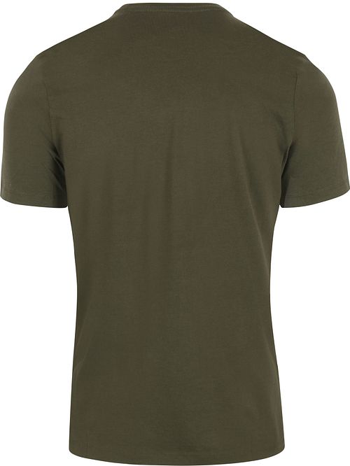 KnowledgeCotton Apparel T-Shirt Olivgrün Product / Achterkant