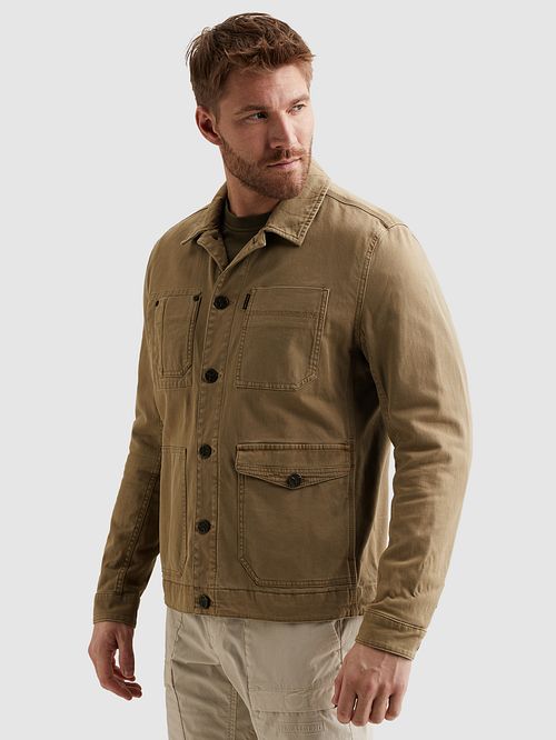Kurtka jeansowa PME Legend Denim Worker Jacket w kolorze khaki Model / Voorkant
