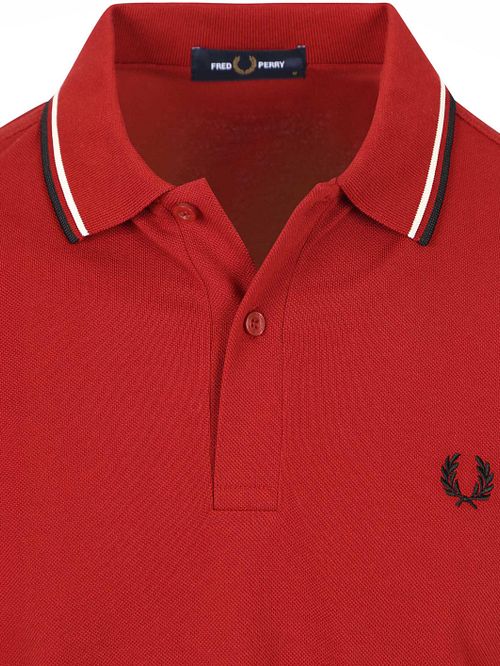 Koszulka polo Fred Perry Twin Tipped M3600 w kolorze czerwonym 74A Product / Detail