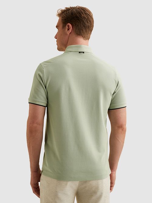 Koszulka polo Vanguard z piki Aqua Gray, regular fit, zielona Model / Achterkant
