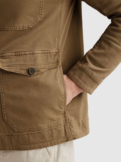 Kurtka jeansowa PME Legend Denim Worker Jacket w kolorze khaki Model / Detail