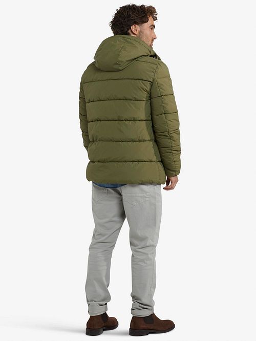 Kurtka McGregor Hooded Puffer w kolorze zielonym Model / Achterkant