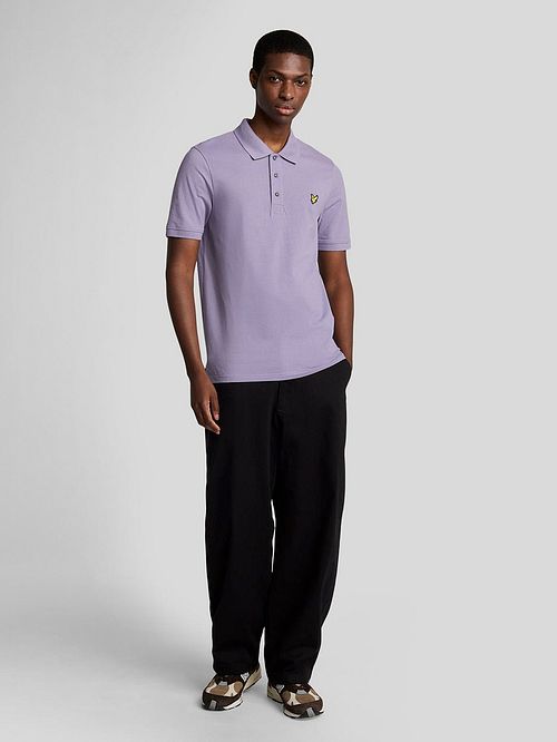 Lyle and Scott Polo Dusk Purple Model / Voorkant