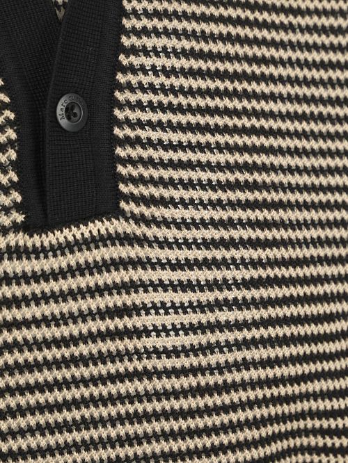 Marc O'Polo dzianinowa koszulka polo w paski czarno-beżowa Product / Detail