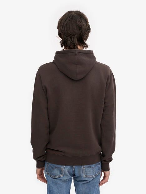Colorful Standard Hoodie in cotone biologico marrone scuro Model / Achterkant