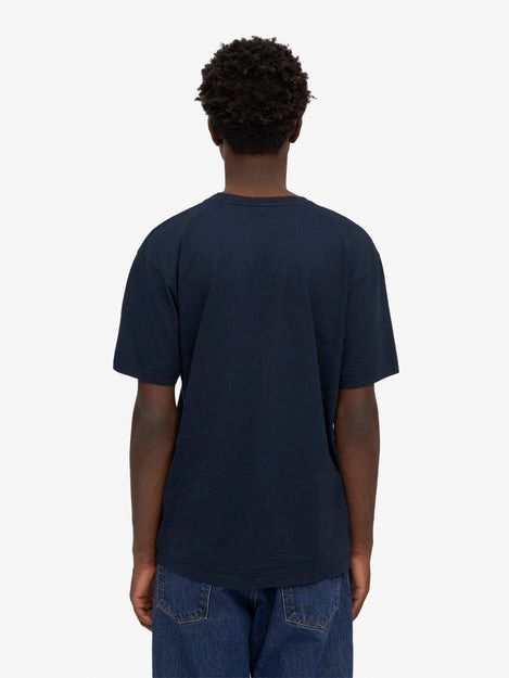 Colorful Standard T-shirt Navy Blue Model / Achterkant