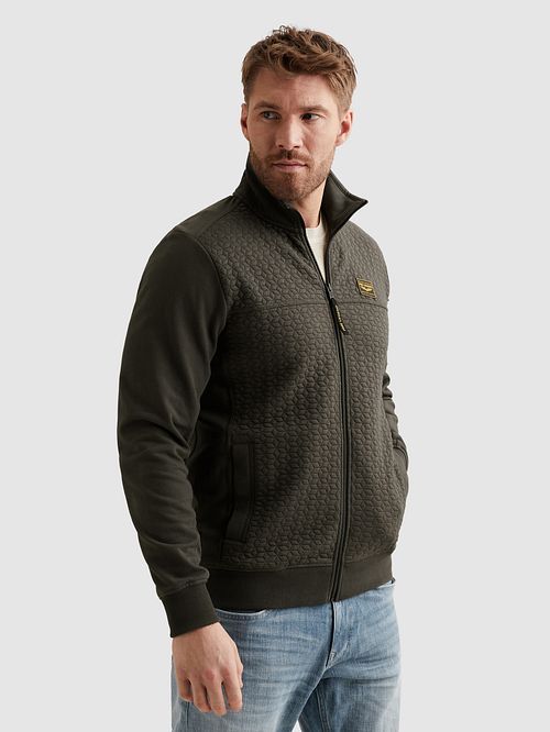 PME Legend Vest Interlock Beluga Grøn Model / Zijkant