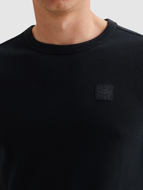 T-shirt PME Legend z dzianiny interlock w kolorze granatowym Model / Detail