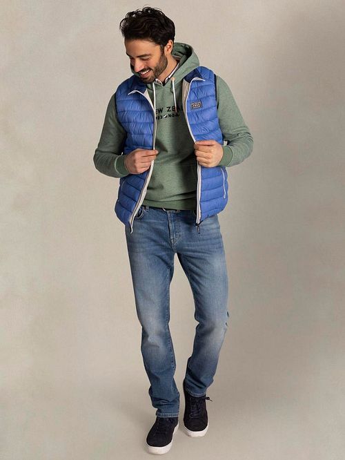 NZA Bodywarmer Puffer Blauw Model / Voorkant