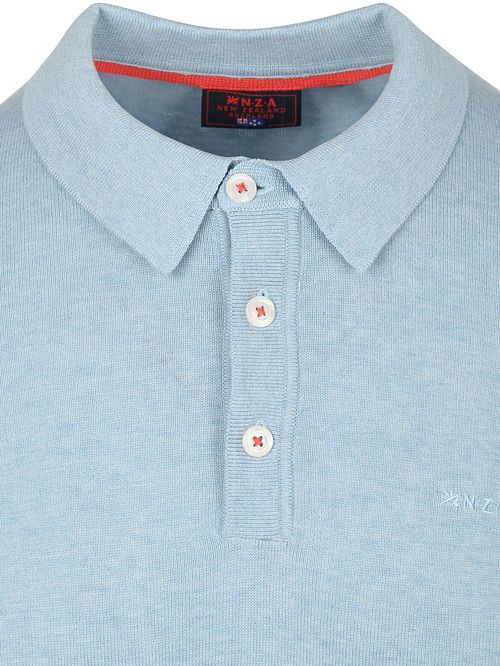NZA Polo Maille Manches Longues Bleu Clair Product / Detail