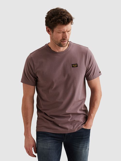 PME Legend American Classic T-Shirt Moonscape Paars Model / Voorkant