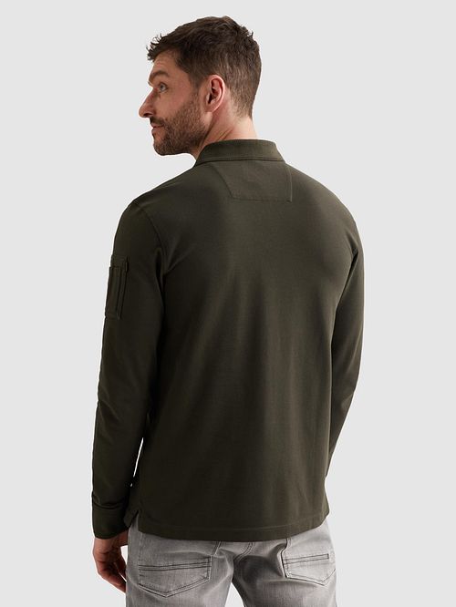 PME Legend Amerikansk Klassisk Langermet Poloskjorte Beluga Groen Model / Achterkant