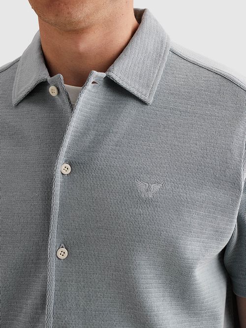 Camicia a maniche corte PME Legend in jersey interlock Rain Washed Model / Detail