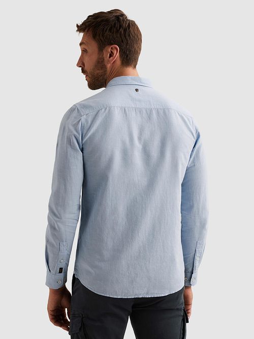 PME Legend Camisa Casual Lino Azul Claro Model / Achterkant