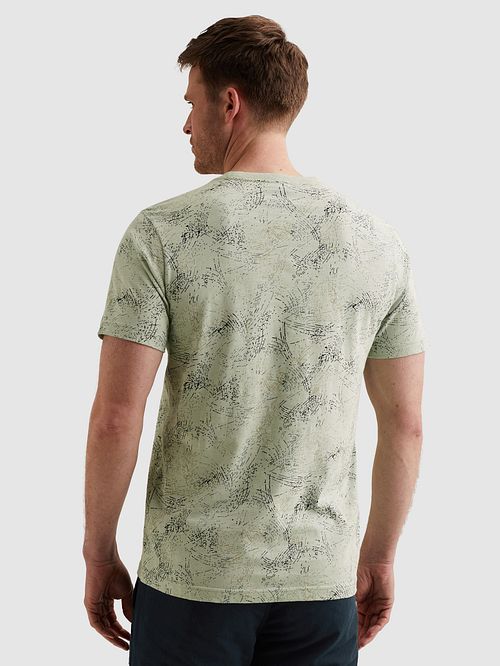 Camiseta PME Legend Slub Jersey con estampado all over en Cameo Green Model / Achterkant