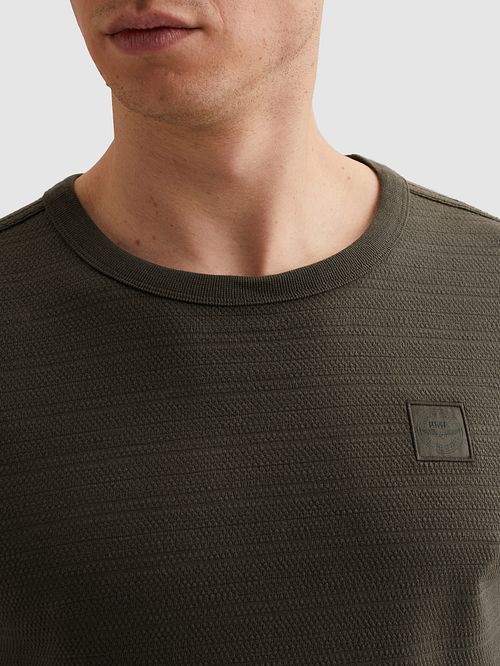PME Legend Jacquard Stripe Camiseta Beluga Model / Detail
