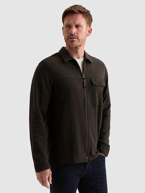 PME Legend Overshirt Jersey Waffle Obsidian Model / Voorkant