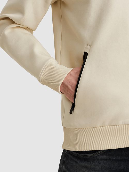 PME Legend Cardigan Interlock Ecru Model / Detail