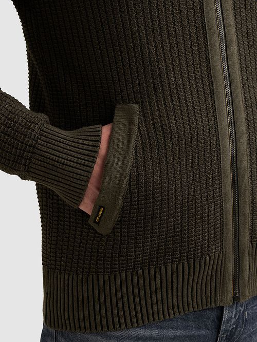 PME Legend Cardigan Multistructure Beluga Grønn