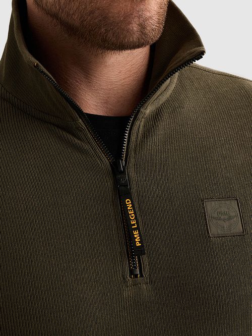 PME Legend Half-zip Jumper Olive Model / Detail