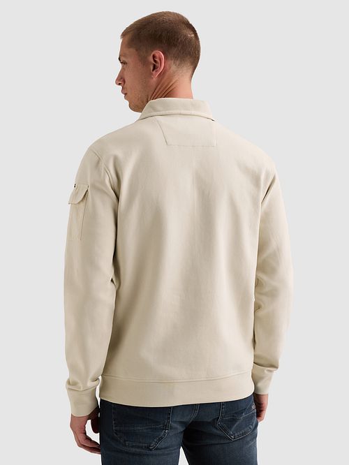 PME Legend Half Zip Sweater Bone White