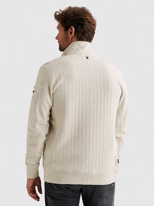 PME Legend Interlock Cárdigan Ecru Model / Achterkant