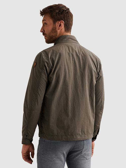 PME Legend Jacke Utility Cargo Beluga Grün Model / Achterkant
