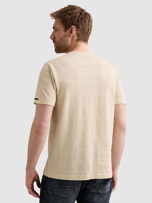 PME Legend Knitted Waffle T-Shirt Bone White