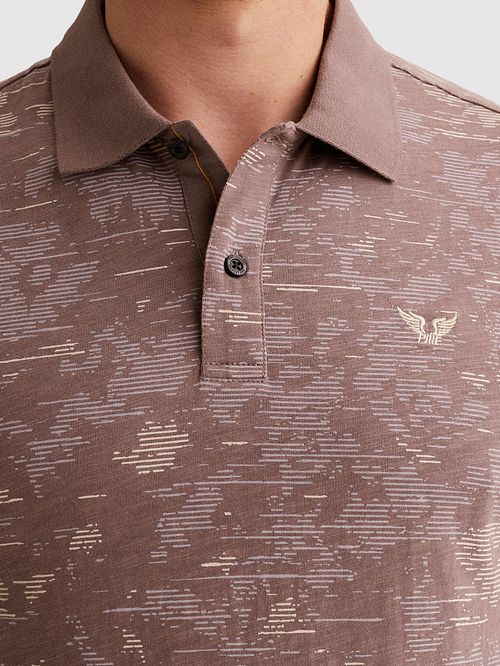 PME Legend Poloshirt Slub Jersey Moonscape Violet