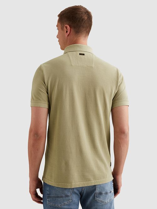 PME Legend Tailwing Logo Polo Shirt Spray Green Model / Achterkant