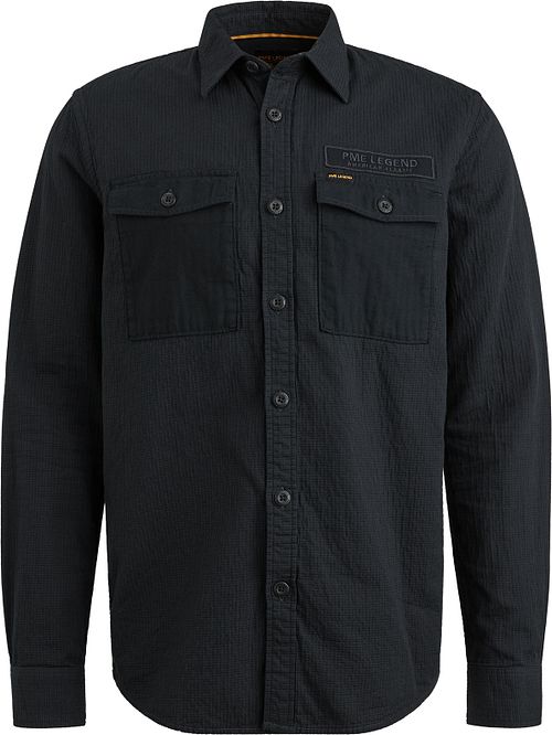 PME Legend Quilt Poplin Overshirt Navy Product